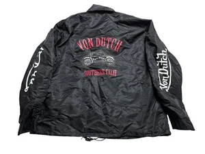 Von Dutch Originals 1997 90s Windbreaker Bomber Jacket Rare VTG Motorcycle Xl - Picture 1 of 5