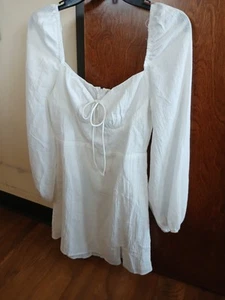 NWT/ PRINCESS POLLY 'ALENA' white mini dress - Picture 1 of 8