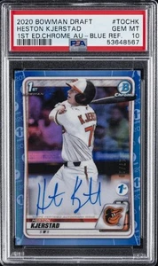 2020 BOWMAN DRAFT 1ST EDITION CHROME AUTO #TOCHK HESTON KJERSTAD #/20 PSA 10 - Picture 1 of 2