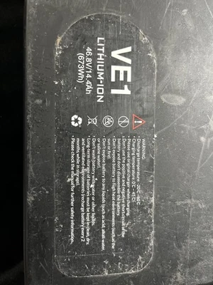  BLACK VE1 LITHIUM-ION BATTERY Rechargeable 46.8v For E-Bike Scooters - Image 1 of 3
