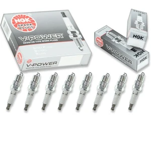 8 pcs NGK V-Power Spark Plugs for 1991-1995 GMC C3500HD 5.7L 7.4L - Engine ku - Picture 1 of 5