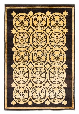 4'0" x 6'0" Hand Knotted Oriental Carpet Traditional Wool Area Rug - Image 1 of 4