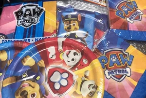 Paw Patrol Happy Birthday Banner+ 16 Plates +32 Napkins + 1 Table cover - Picture 1 of 6
