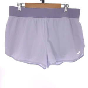 Asics 2 in 1 Solid Purple Womens Athletic Active Shorts Size XL - Picture 1 of 12