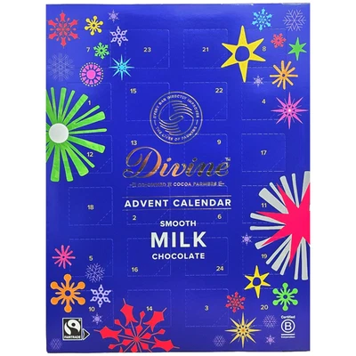 Divine Milk Chocolate Advent Calendar 85g Fairtrade - Image 1 of 4