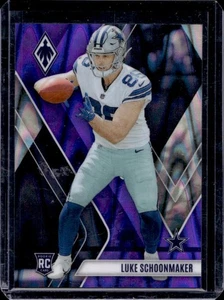2023 Phoenix Luke Schoonmaker RC Purple Rookie #43/125 Cowboys - Picture 1 of 2