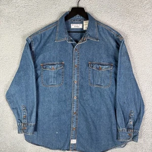 Vintage Levi's Jeanshemd Herren XXL Metall Knopfleiste Langarm Taschen - Bild 1 von 11