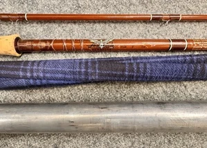 Vintage FENWICK Fly Rod Model FF 98 FF98 2 pc. 9 ' w/orig Sock & Aluminum Tube - Picture 1 of 13