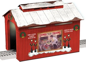 Lionel 6-37184 Christmas Half Covered Bridge 12" NIB - Picture 1 of 2