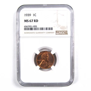 1939 Lincoln Wheat Cent MS 67 RD NGC Penny 1c Uncirculated SKU:I3149 - Picture 1 of 4