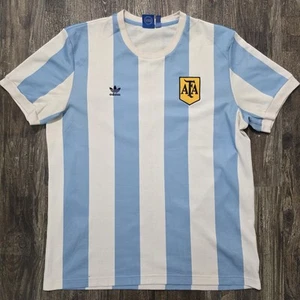 Camiseta de fútbol local Adidas Argentina 1978 Mario Kempes para hombre XL reedición 2013 - Imagen 1 de 10