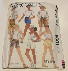 McCall's 9601 Schnittmuster Damen Shorts Vintage 80er Größe 12 ungeschnitten - Bild 1 von 5