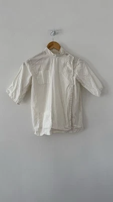 Top vintage años 50 40 gran diseño de bolsillo asimétrico algodón abotonado PEQUEÑO Foto 1 de 4