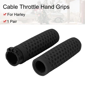 Cable Throttle Hand Grips For Harley VRSC 2002-17 Sportster XL883/1200 2008-13 - Picture 1 of 10