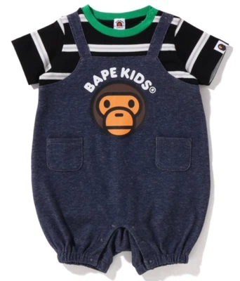 Mameluco Bape Kids Baby Milo Salopette en capas azul marino talla 80 Foto 1 de 2