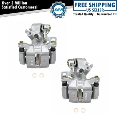 Nuevo par de pinzas de freno de disco traseras con soporte y herrajes para Honda Acura Foto 1 de 4