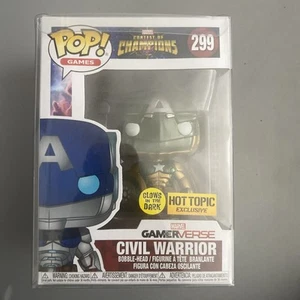Funko Pop Civil Warrior 299 Contest Of Champions Marvel Games Hor Topic GITD - Picture 1 of 6