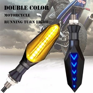 High Brightness LED Turn Signal Lights for Motorcycles Two Color Flowing - Picture 1 of 12