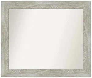 Grey Bathroom Mirror for Over Sink, 32x38 Custom Made Dove Greywash Rectangle... - Picture 1 of 4