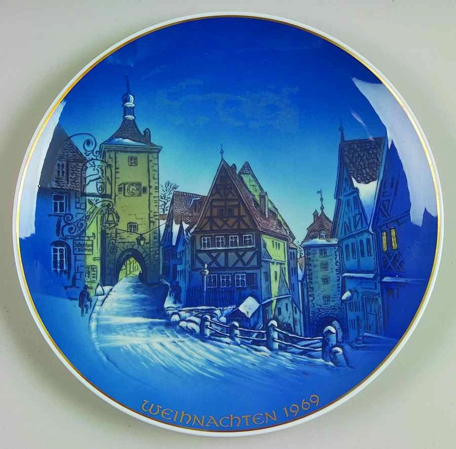 Rosenthal - Plato de Navidad Continental Navidad en Rothenburg - Sin Caja 79495 Foto 1 de 1