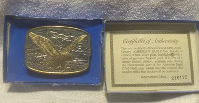 Hebilla de cinturón de repuesto de vestido liso plateado cepillos #S98041 excelente estado Foto 1 de 4