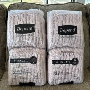 Depend Fresh Protection Adult Incontinence Underwear Women XXL 44Ct Blush New - Picture 1 of 12