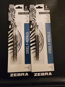 2 Refills F Refill For Zebra F Series Pens Black Ink 0.7 mm Fine Point - Picture 1 of 3