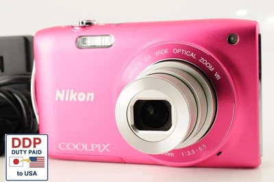 Nikon Coolpix S3300 Pink Compact Digital Camera 6x Zoom 16.0MP 【MINT】 Japan #93 - Image 1 of 4