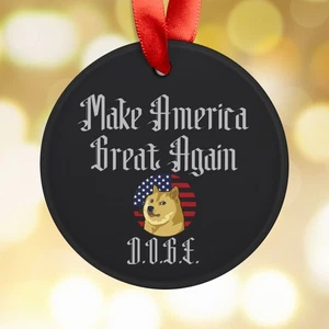 Dark MAGA Acrylic Ornament | DOGE | Gothic Elon Trump  - Picture 1 of 5