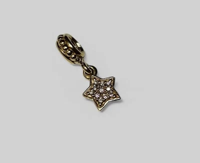 Pandora 14k Yellow Gold Brilliant Star Diamond Dangle Bead Charm 750808D - Image 1 of 4