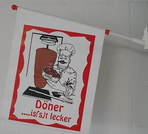 Werbefahne Eisfahne Kioskfahne Fahne DÖNER IS(S)T LECKER - Bild 1 von 1