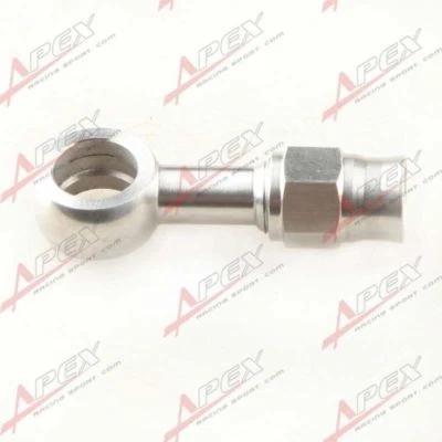 Stainless Steel 10.2mm 3/8" Eye Banjo To AN-3 Hose End Brake Fittings - Image 1 of 4