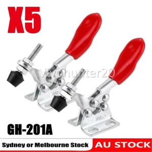 5pcs*-Hold- Down -Toggle Clamps Latch Antislip Red GH-201-A Quick-Release Set AU - Picture 1 of 7
