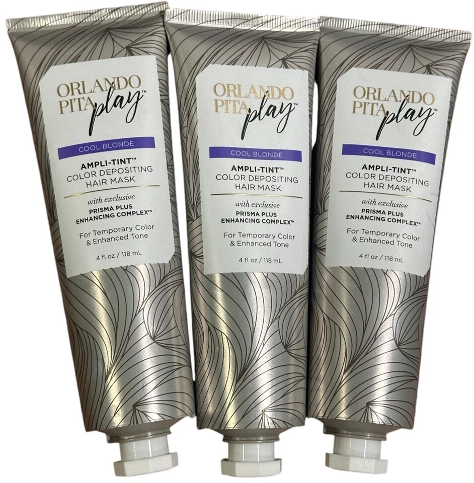 3-Pack Orlando Pita Play Cool Blonde Ampli-Tint Color Depositing Hair Mask 4 oz - Image 1 of 1