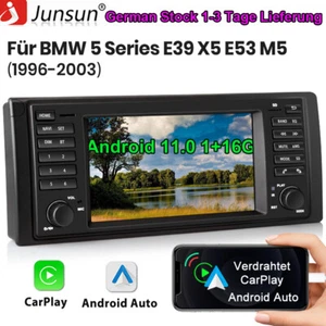 CarPlay Android 11 1+16GB Für BMW E39 X5 E53 Autoradio GPS Navi WIFI BT RDS DAB+ - Bild 1 von 12