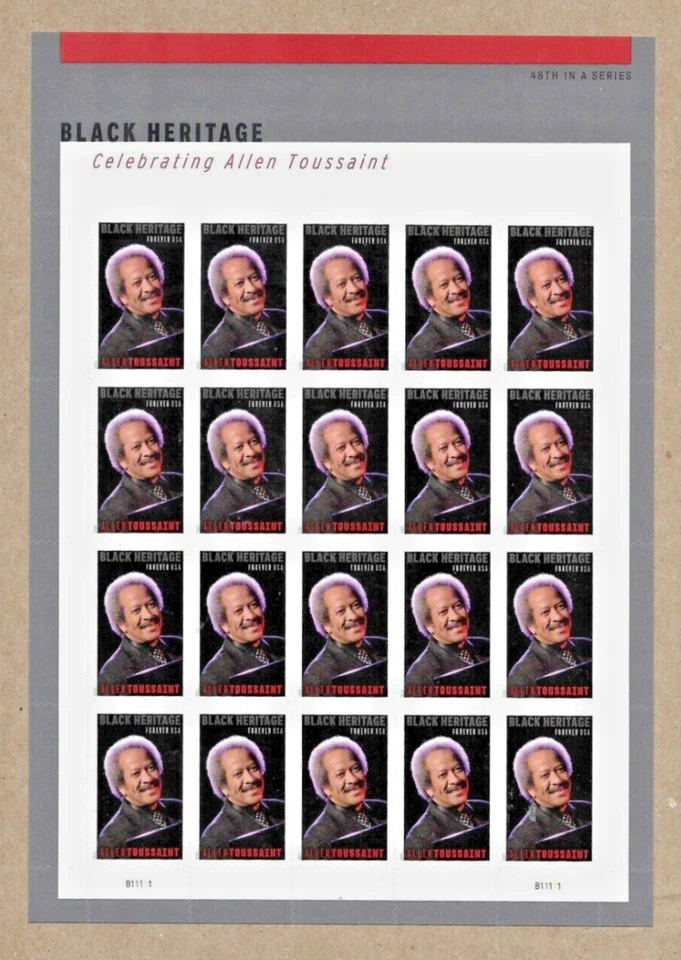 ALLEN TOUSSAINT 2025 US #5957 CELEBRATING BLACK HERITAGE NIP FOREVER STAMP SHEET - Image 1 of 4
