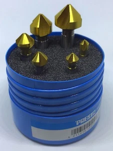 Presto 6pc Elite Plus 90º Countersink set, 6.3, 8.3, 10.4, 12.4, 16.5 & 20.5mm - Picture 1 of 3