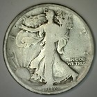 1916 Walking Liberty Silver Half Dollar Coin 50c Us Type Good Condition