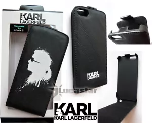 Funda iPhone 5 KARL Lagerfeld Piel Negra Gaffiti - Bild 1 von 1