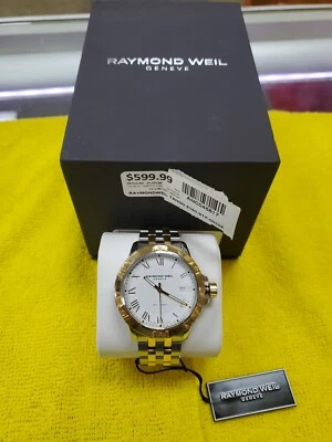 Raymond Weil 8160-STP-00308 Men's 41mm White Dial Stainless Steel Two-Tone Watch - Image 1 of 4