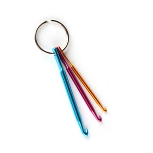 3 Pcs Crochet Needles Supplies Aluminum Keychain Hooks Mini - Picture 1 of 11