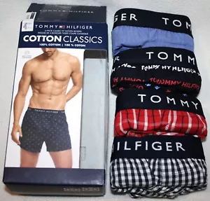 4 boxer Tommy Hilfiger tessuto cotone uomo M L XL intimo vestibilità classica 49,50€ - Foto 1 di 15