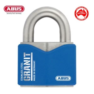 ABUS GRANIT PADLOCK High Security Keyed Alike Stainless Steel Padlocks-37ST55 - Picture 1 of 6