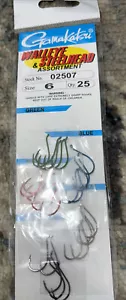 Gamakatsu Multi-Color Walleye & Steelhead Hook 25pc Octopus Hook Assortment Sz 6 - Picture 1 of 1
