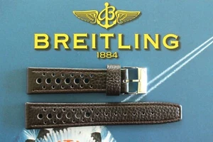 22MM BROWN LEATHER RALLY SPORT WATCH BAND WATCHBAND BRACELET STRAP FOR BREITLING - Picture 1 of 2
