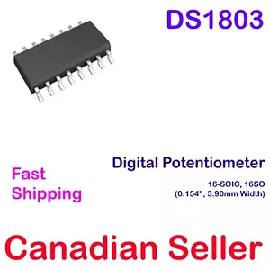 DS1803 Digital Potentiometer 10K 2-Circuit 256 Taps I2C IC 16-SOIC AD Maxim - Bild 1 von 2
