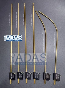 Juego de 6 cánulas de liposucción reutilizables MicroAire tipo Pal - Imagen 1 de 1