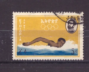 FRANCOBOLLI Etiopia Ethiopia 1964 Posta Aerea Olimpiadi Tokyo 5 c. YV79 - Foto 1 di 1