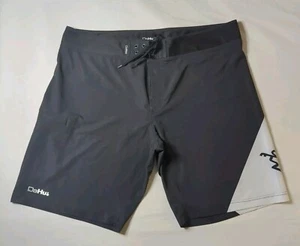 DaHui Men's Swim/Surf Shorts Black&White Board Shorts, Size 42W×22L×10.5In - Picture 1 of 9