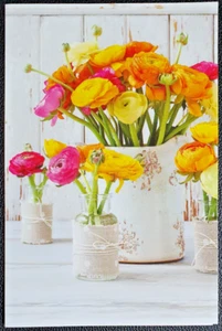Karte Glückwunschkarte Geburtstag Glückwunsch Happy Birthday farbig Blumenstrauß - Bild 1 von 1